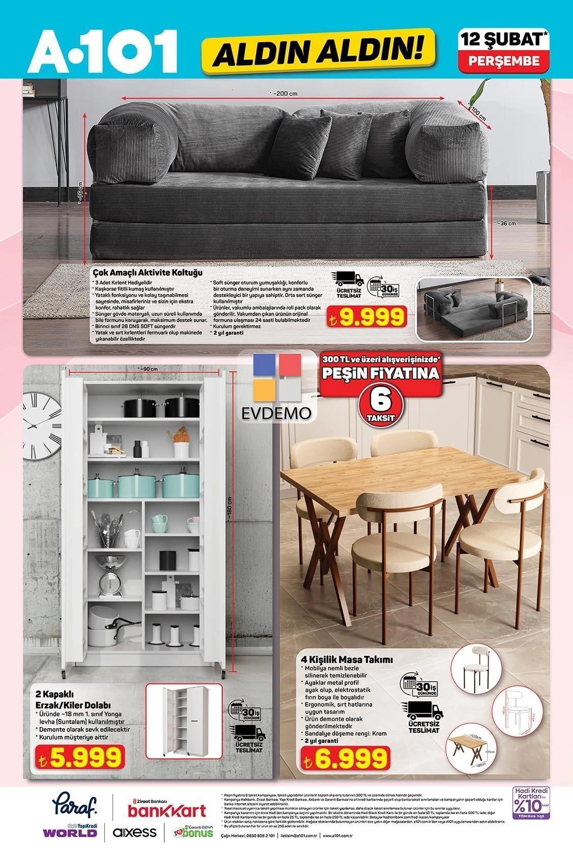 12 ŞUBAT PERŞEMBE A101 ALDIN ALDIN AKTÜEL KATALOĞU