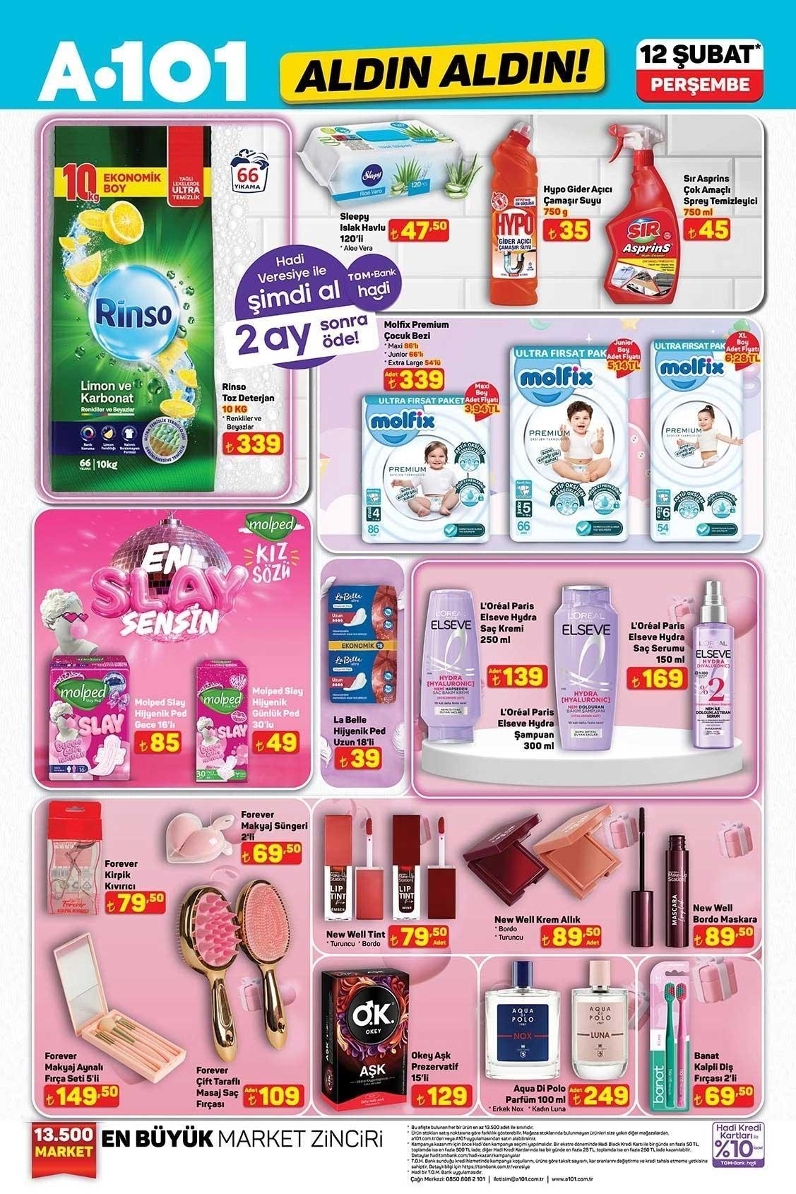 12 ŞUBAT PERŞEMBE A101 ALDIN ALDIN AKTÜEL KATALOĞU