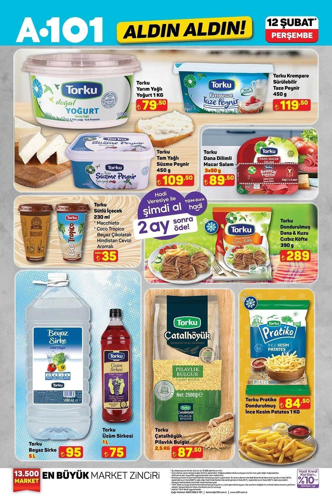 12 ŞUBAT PERŞEMBE A101 ALDIN ALDIN AKTÜEL KATALOĞU