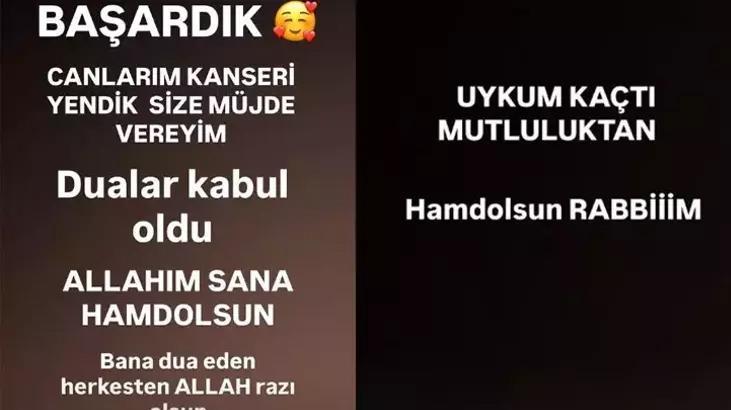 Kanseri yendiğini duyurmuştu Canseverden yeni paylaşım: Her şeyin başı sabır Kanseri yendiğini duyurmuştu Canseverden yeni paylaşım: Her şeyin başı sabır