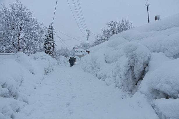 Tek katlı evler, arabalar gömüldü Kentte kar seviyesi 4 metreye çıktı