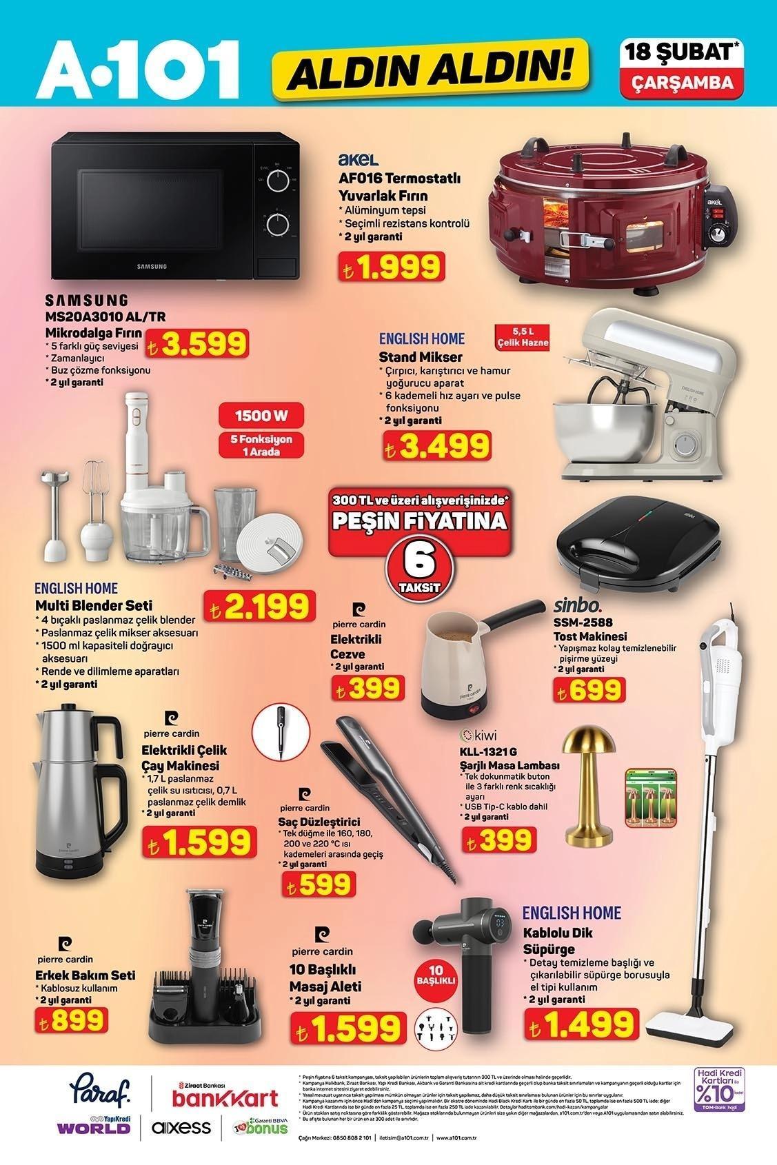 18 ŞUBAT A101 AKTÜEL KATALOĞU