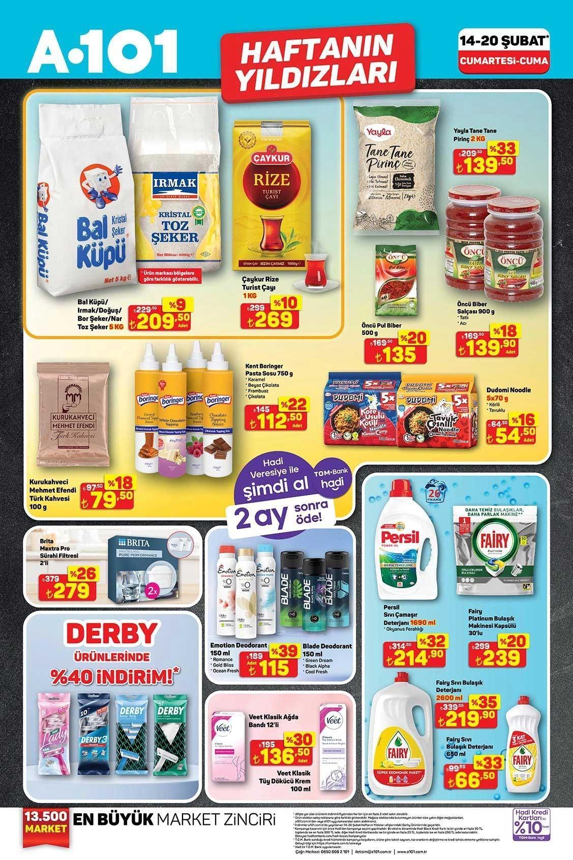 14-20 ŞUBAT A101 HAFTANIN YILDIZLARI AKTÜEL KATALOĞU