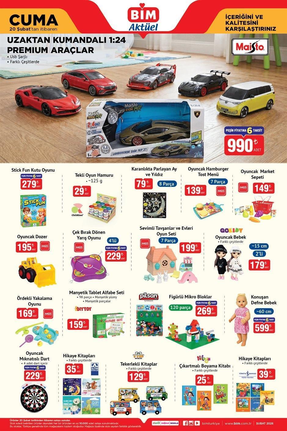 20 ŞUBAT CUMA BİM AKTÜEL ÜRÜNLER KATALOĞU