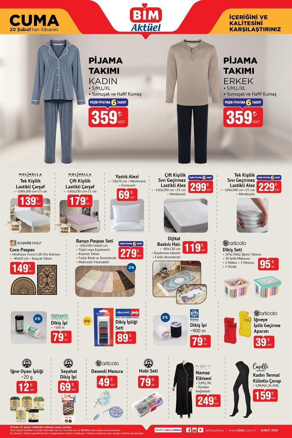 20 ŞUBAT CUMA BİM AKTÜEL KATALOĞU