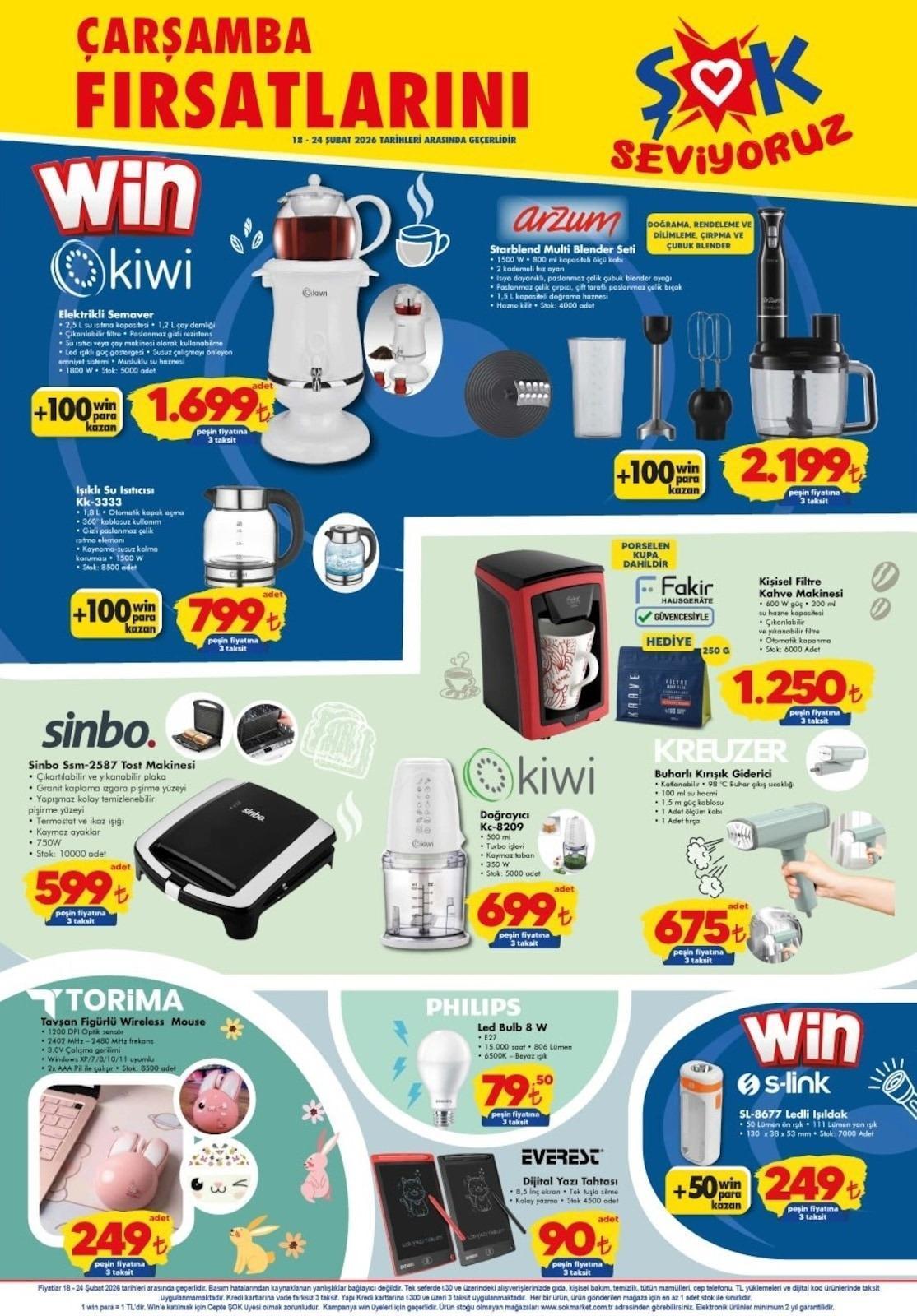 18-24 ŞUBAT ŞOK AKTÜEL KATALOĞU