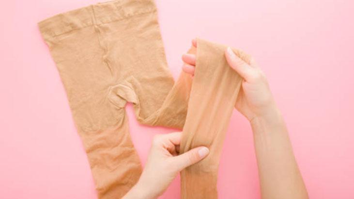 Kaçan ve yırtılan külotlu çorapları çöpe atmayın Tek fısla kullanılıyor, daha sağlam