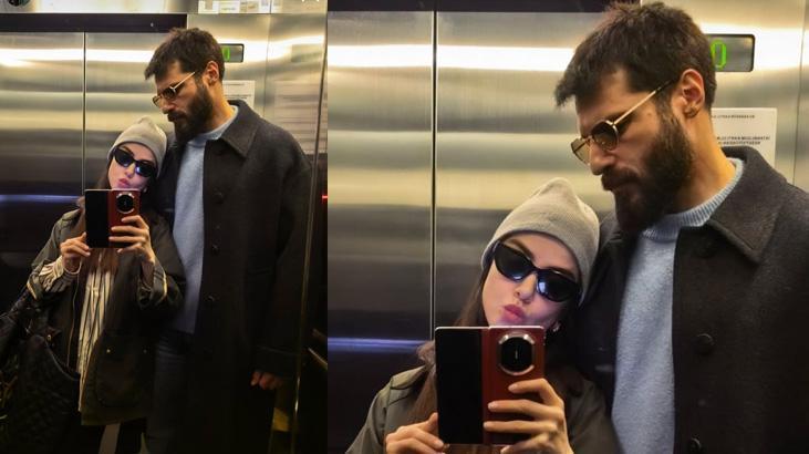 Özge Gürel ve Serkan Çayoğlu çiftinden aşk dolu poz