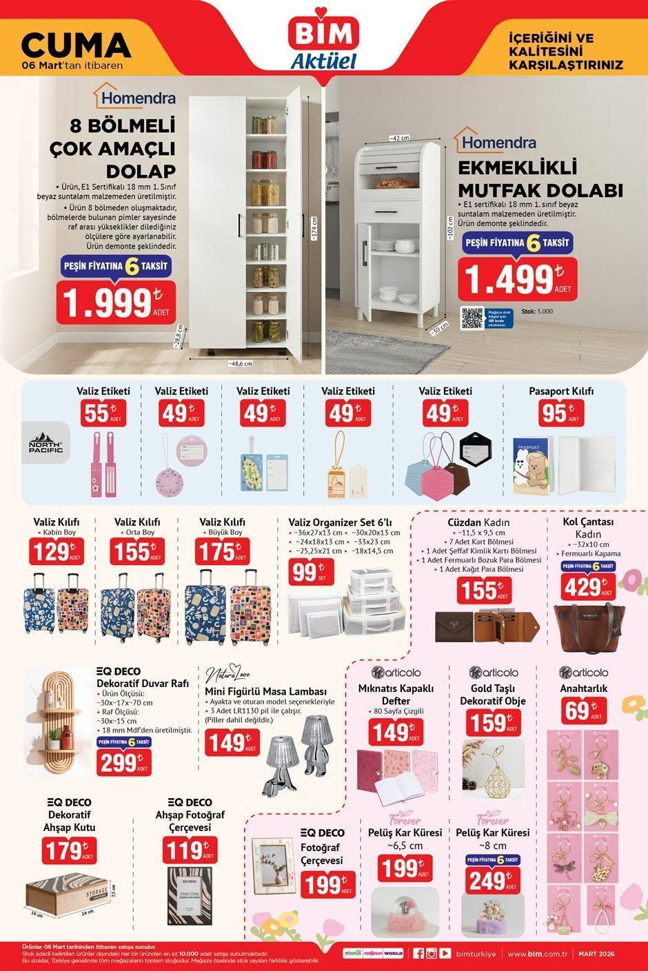 6 MART CUMA BİM AKTÜEL KATALOĞU