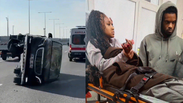 SEMEDONUN EŞİ KAZA YAPTI