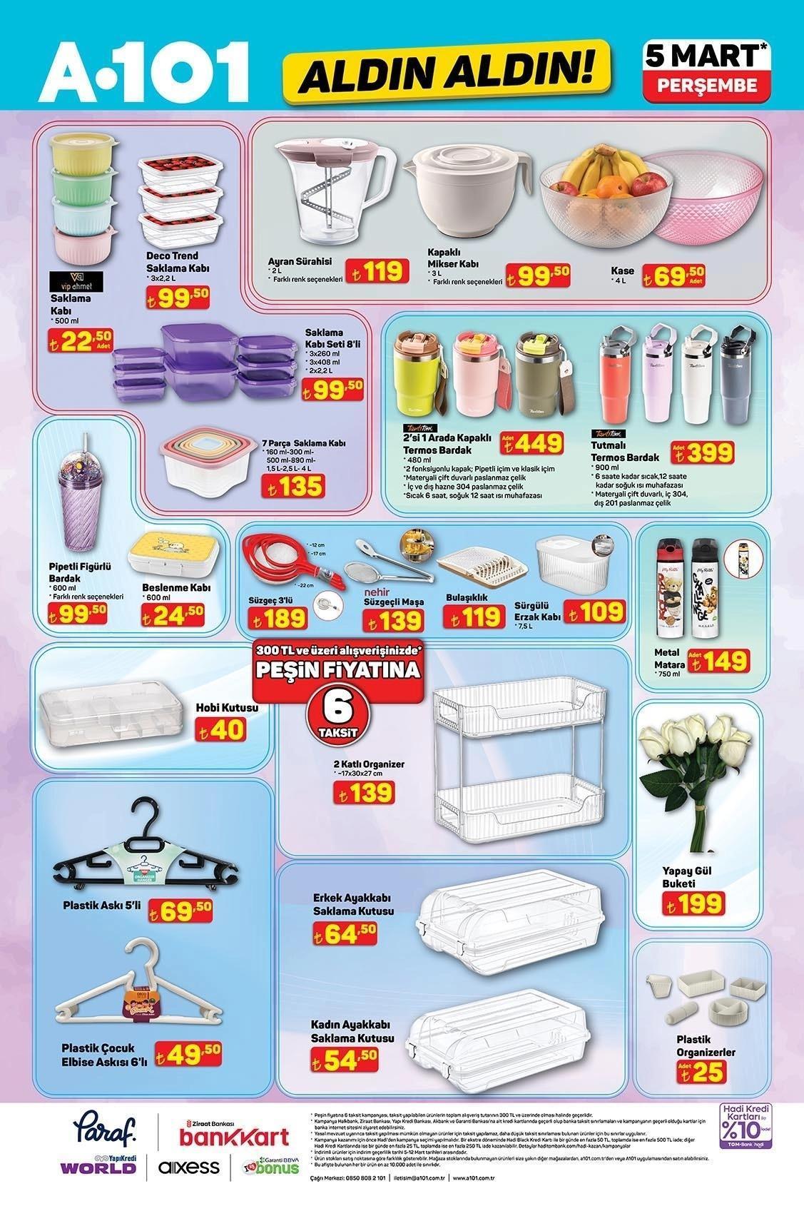 5 MART A101 AKTÜEL KATALOĞU