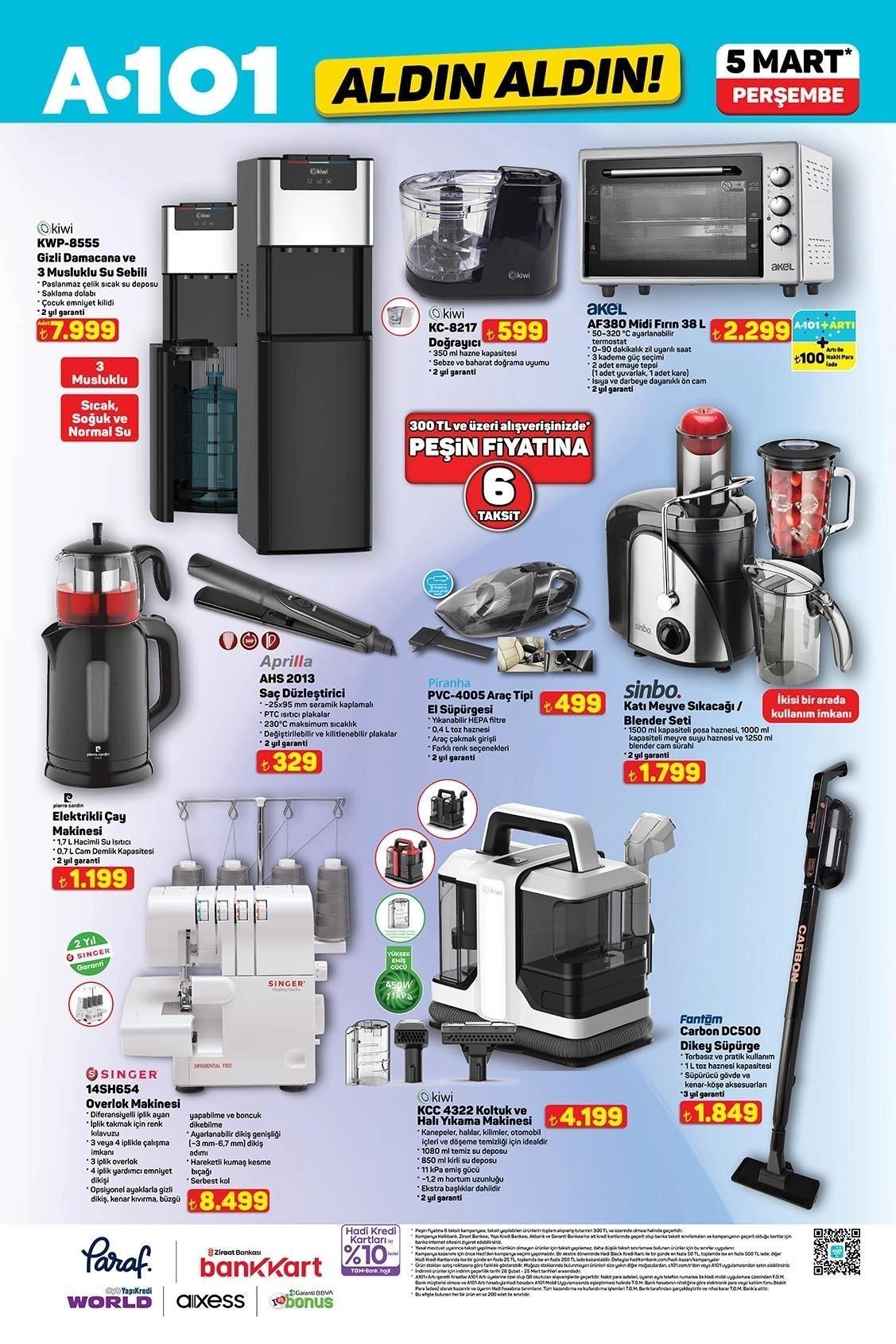 5 MART A101 AKTÜEL KATALOĞU