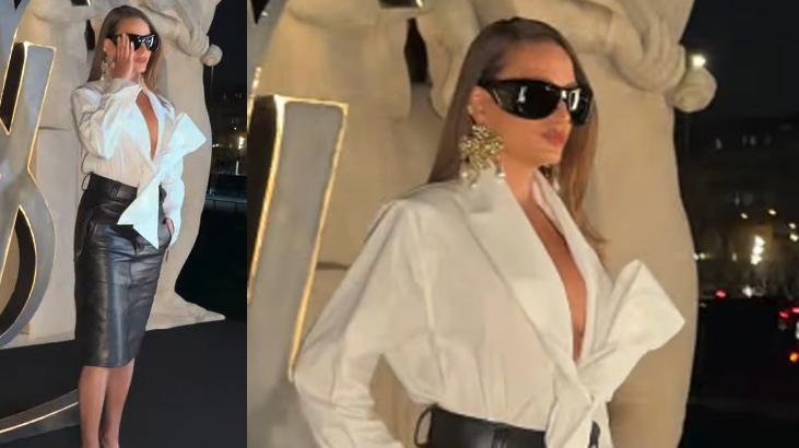 Pariste Serenay Sarıkaya rüzgarı Kırmızı halıda esti geçti