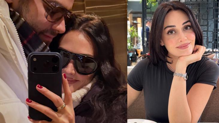 Esra Bilgiç ve Faruk Sabancı aşkı tam gaz devam ediyor Ünlü çiftten romantik poz
