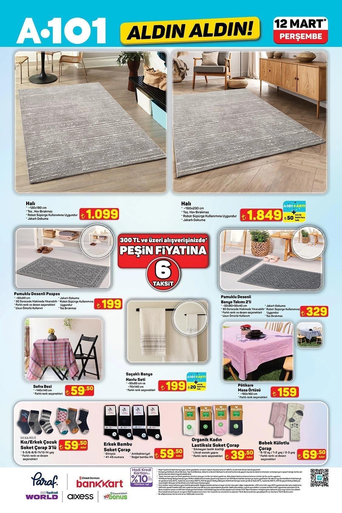 12 MART PERŞEMBE A101 ALDIN ALDIN AKTÜEL KATALOĞU
