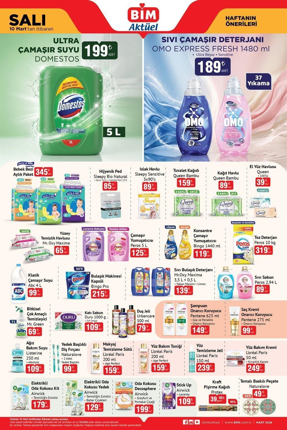 10 MART SALI BİM AKTÜEL KATALOĞU