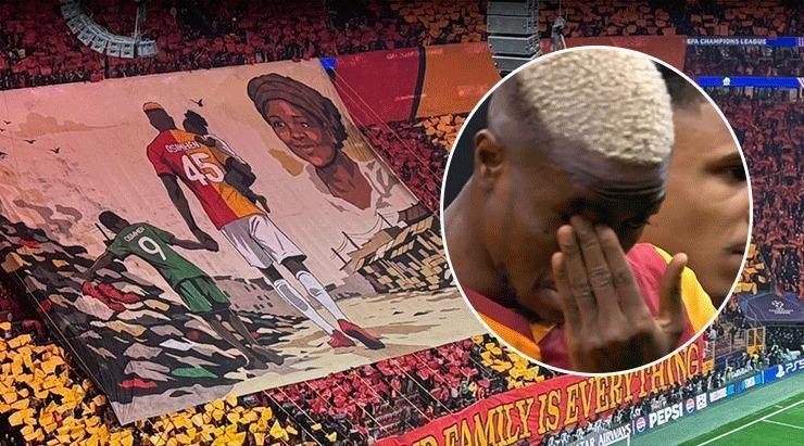 Osimhen gözyaşlarına boğuldu: Galatasaray taraftarı anlamlı koreografiyle sürpriz yaptı