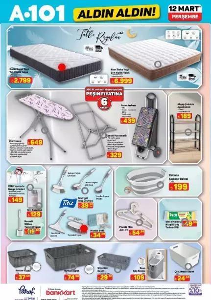 12 MART PERŞEMBE A101 AKTÜEL ÜRÜNLER SATIŞTA A101 kataloğu: A101de bu hafta hangi ürünler var İşte A101 aktüel ürünler listesi