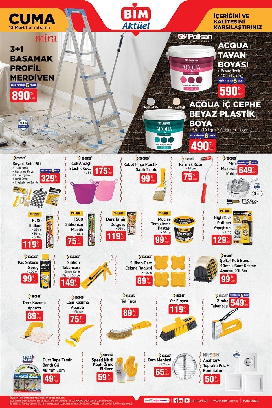 BİM 13 MART CUMA AKTÜEL KATALOĞU