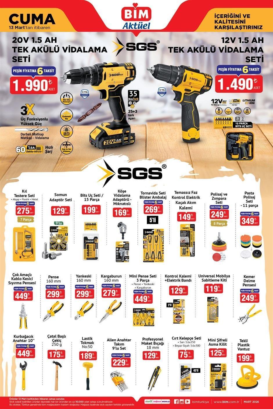 BİM 13 MART CUMA AKTÜEL KATALOĞU