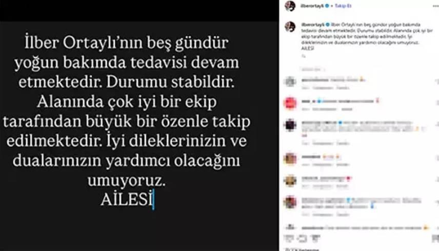 İLBER ORTAYLI HAYATINI KAYBETTİ