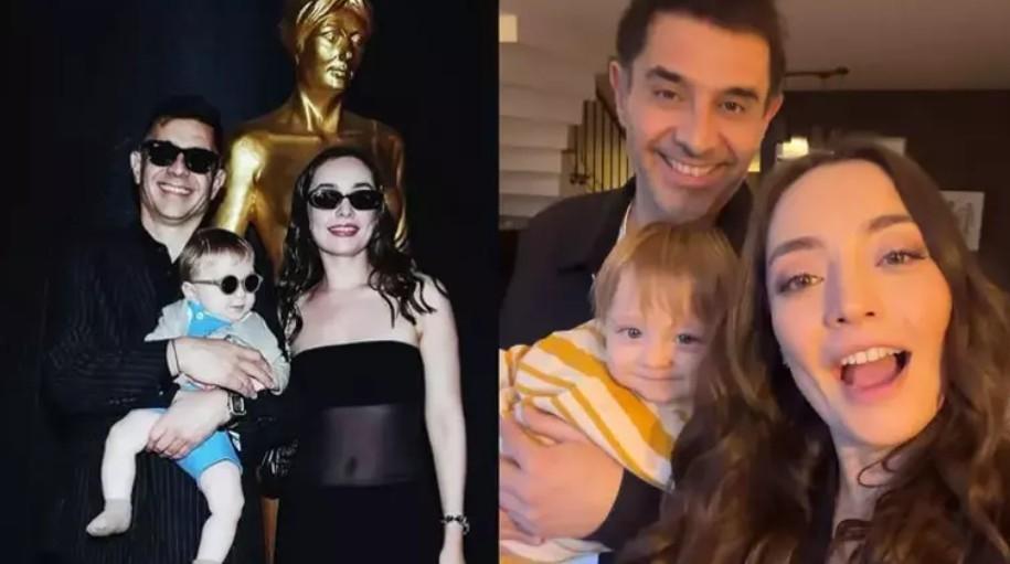 Zeynep Tuğçe Bayat ve Cansel Elçin çiftinden mutlu aile tablosu