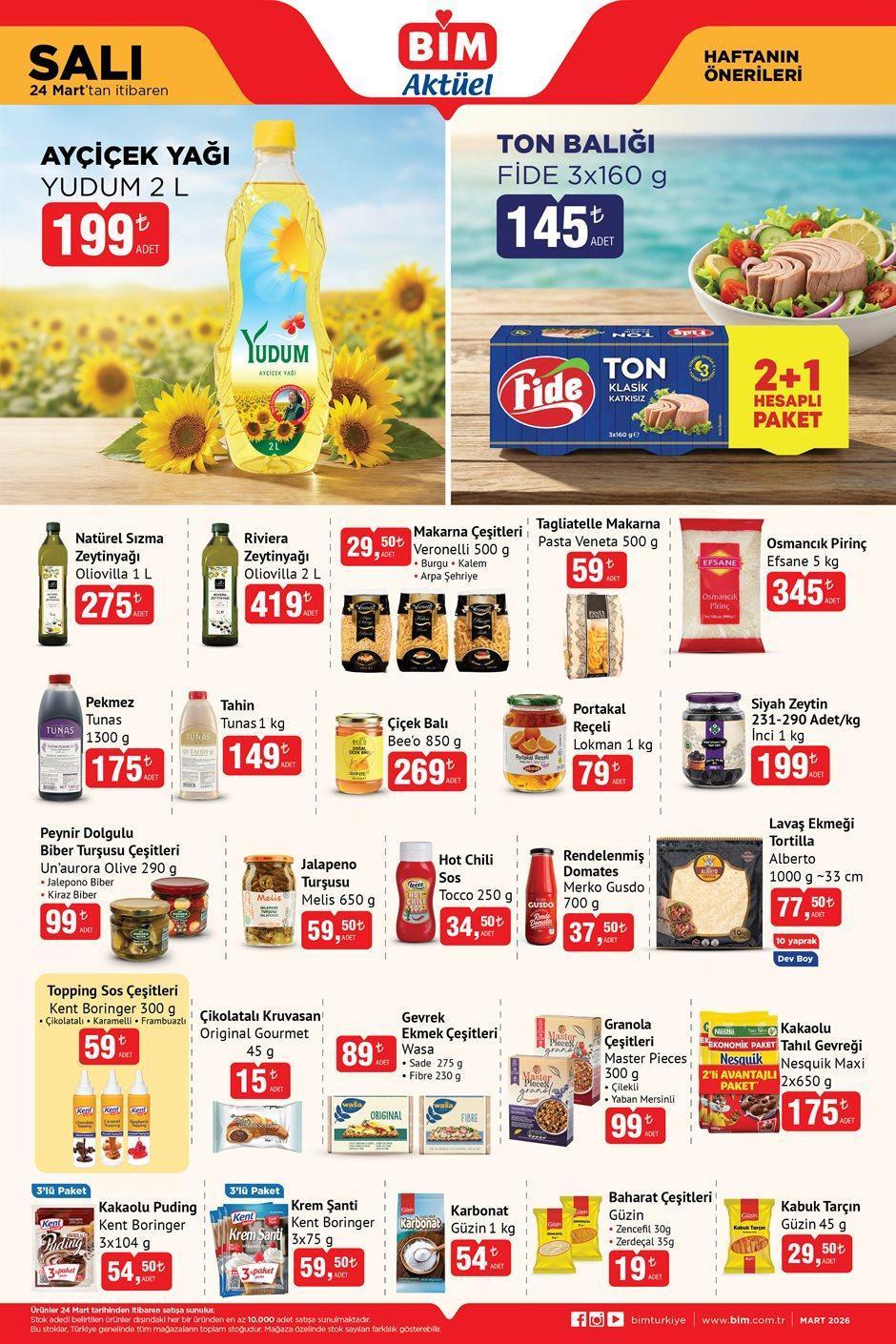 24 MART SALI BİM AKTÜEL İNDİRİMLERİ