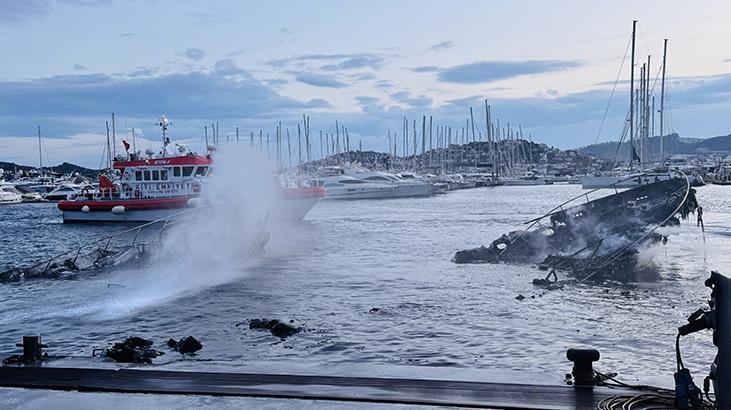 Bodrumda marinada yangın Bölgeden yeni görüntüler