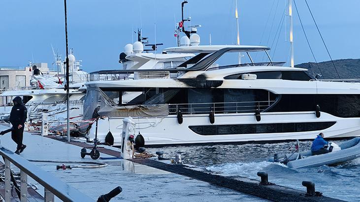 Bodrumda marinada yangın Bölgeden yeni görüntüler