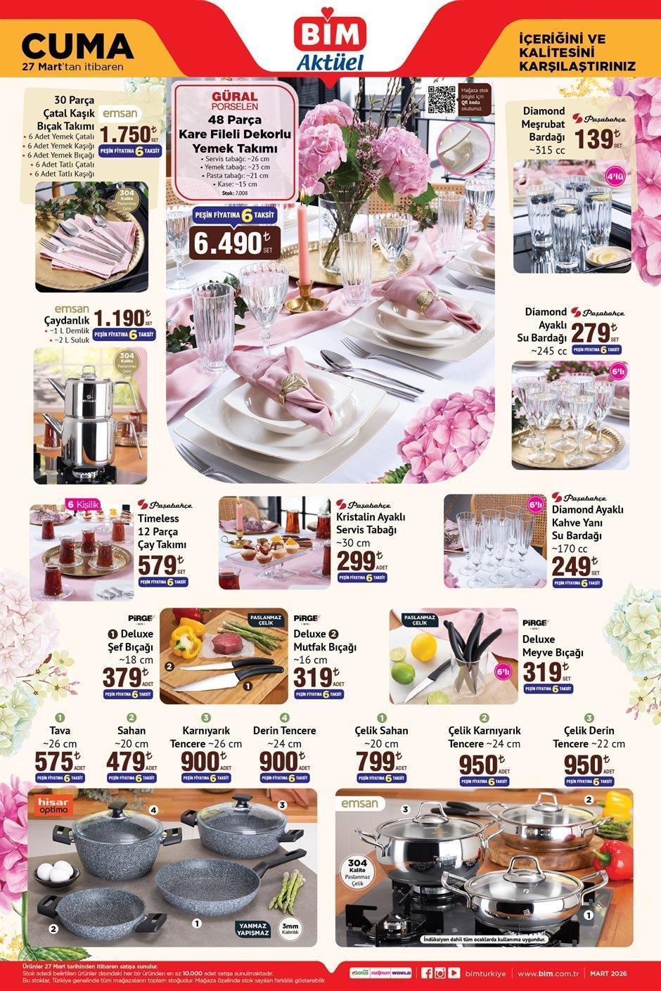 BİM 27 MART 2026 CUMA KATALOĞU