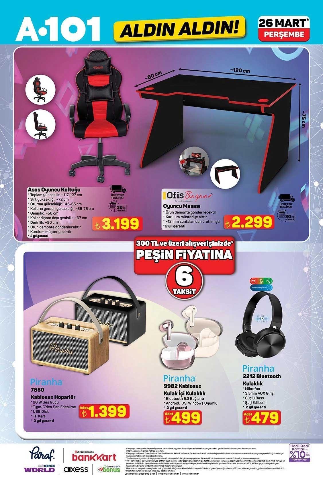 26 MART A101 ALDIN ALDIN AKTÜEL KATALOĞU