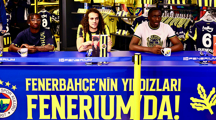 Guendouzi, Nene ve Cherif, taraftarlarla buluştu: Fenerium'da coşku