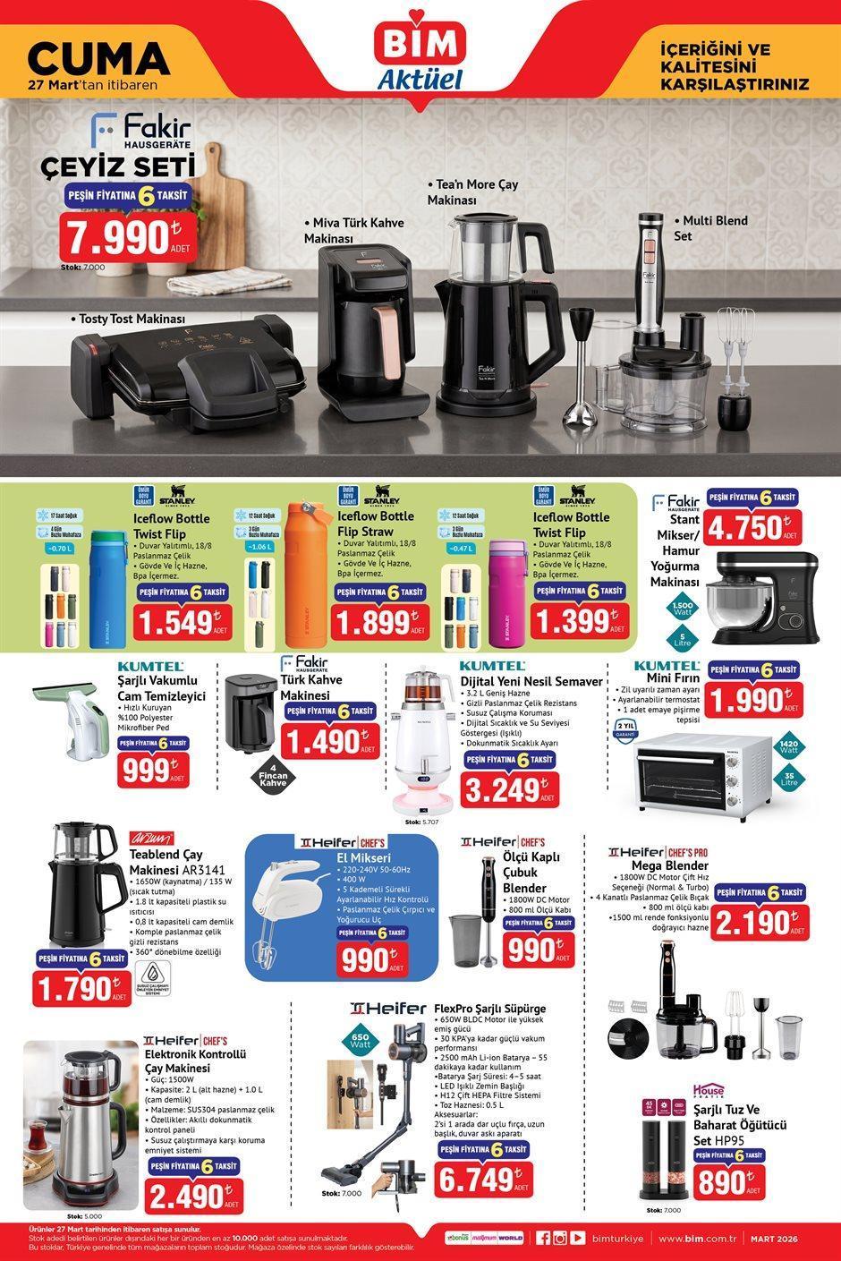 27 MART CUMA BİM AKTÜEL İNDİRİMLERİ