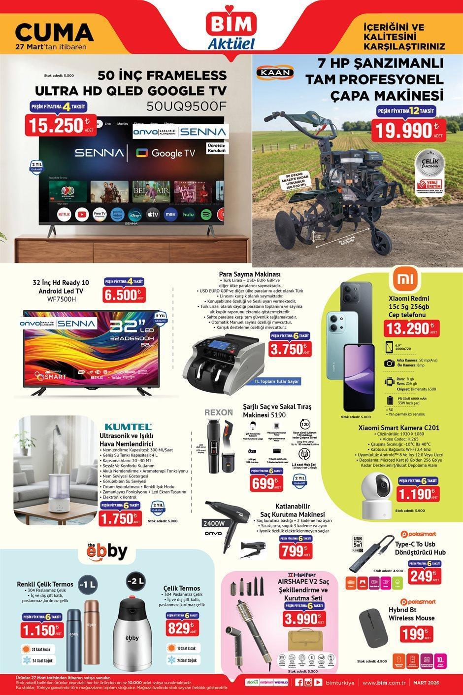 27 MART CUMA BİM AKTÜEL İNDİRİMLERİ