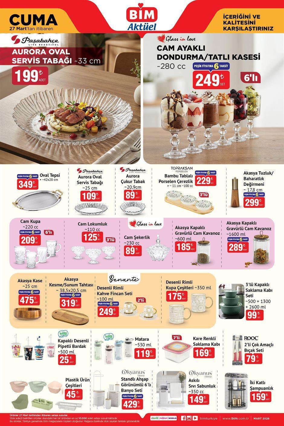 27 MART CUMA BİM AKTÜEL İNDİRİMLERİ