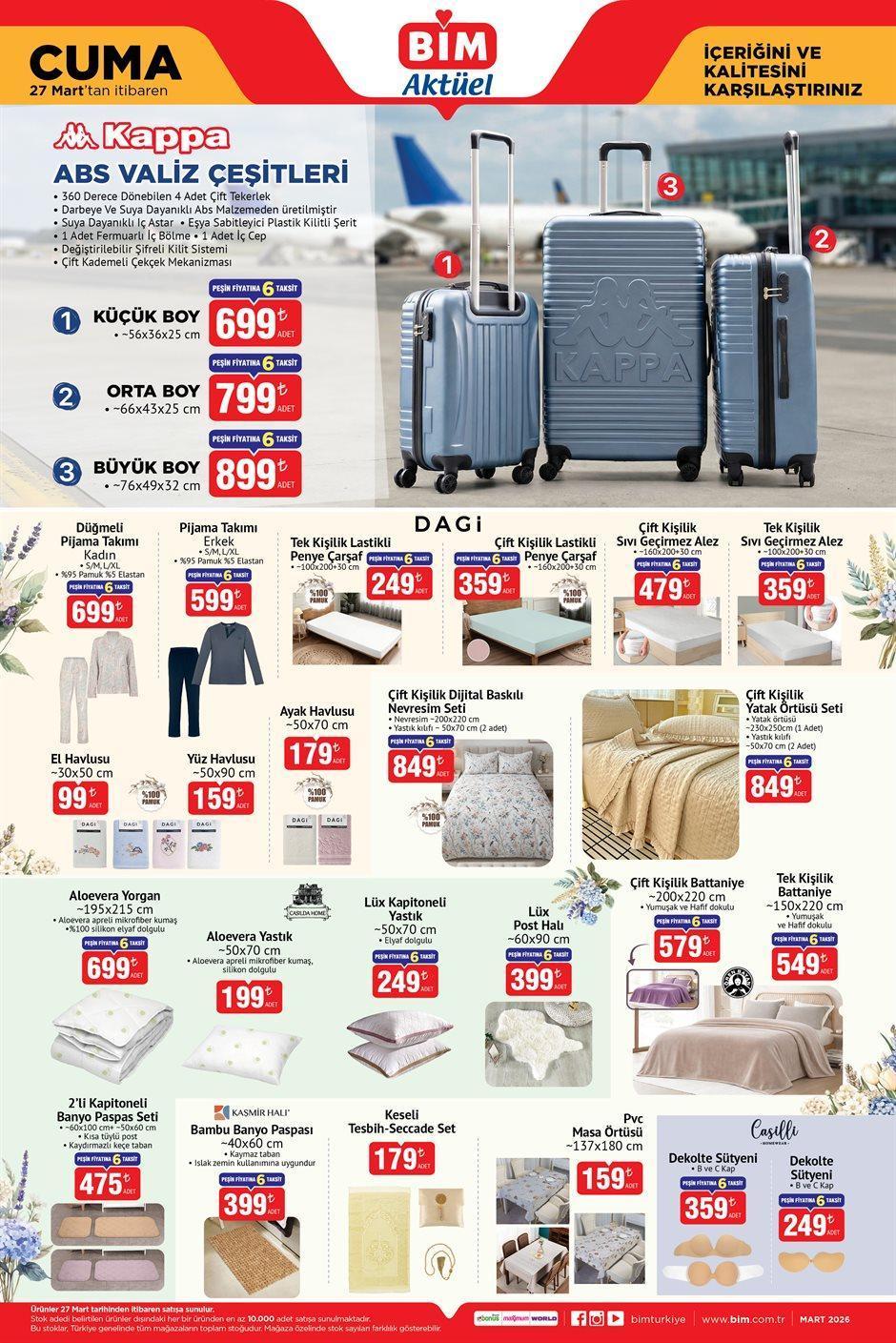 27 MART CUMA BİM AKTÜEL İNDİRİMLERİ