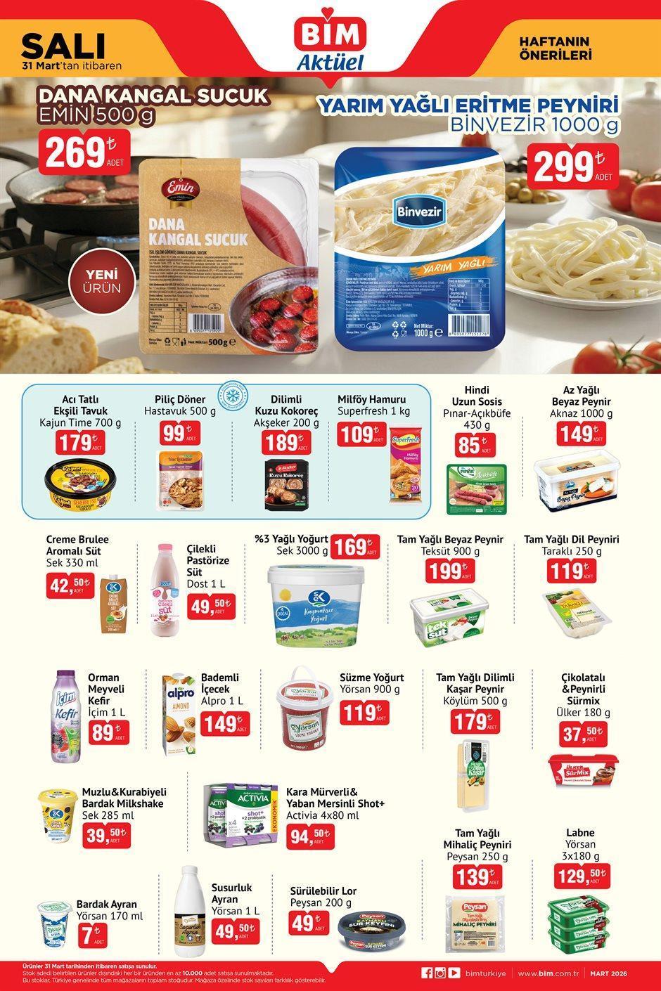 31 MART SALI BİM AKTÜEL KATALOĞU YENİ