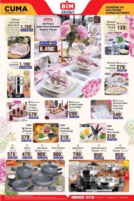 İŞTE İNDİRİMLİ ÜRÜNLER BİM AKTÜEL 27 MART KATALOĞU TAM LİSTE: BİM Aktüel bugün hangi ürünler satışta İşte BİM aktüel indirimli ürünler kataloğu