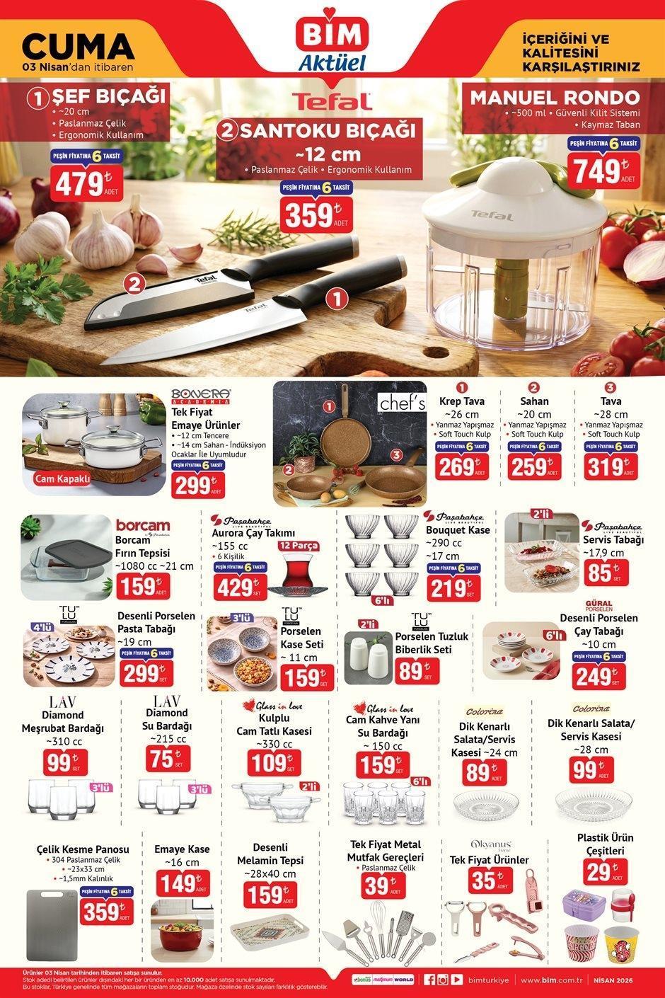BİM AKTÜEL ÜRÜNLER 3 NİSAN