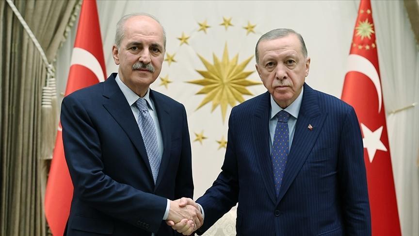Cumhurbaşkanı Erdoğan, TBMM Başkanı Kurtulmuş ile görüştü