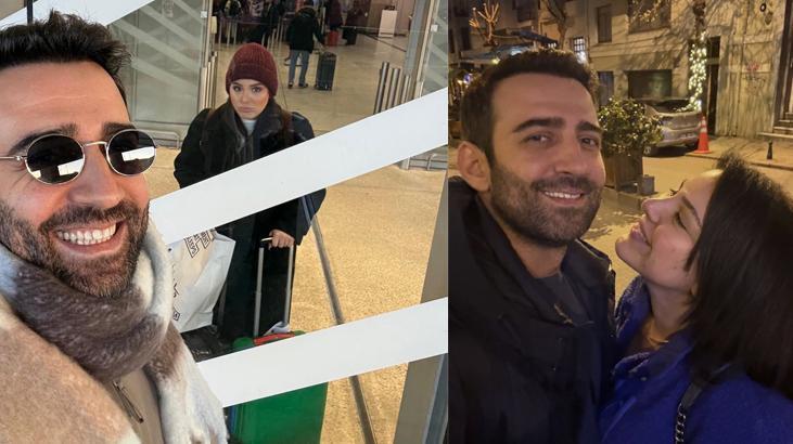 Uzak Şehirin Demiri aşka geldi Ferit Kaya ve eşinden romantik kareler