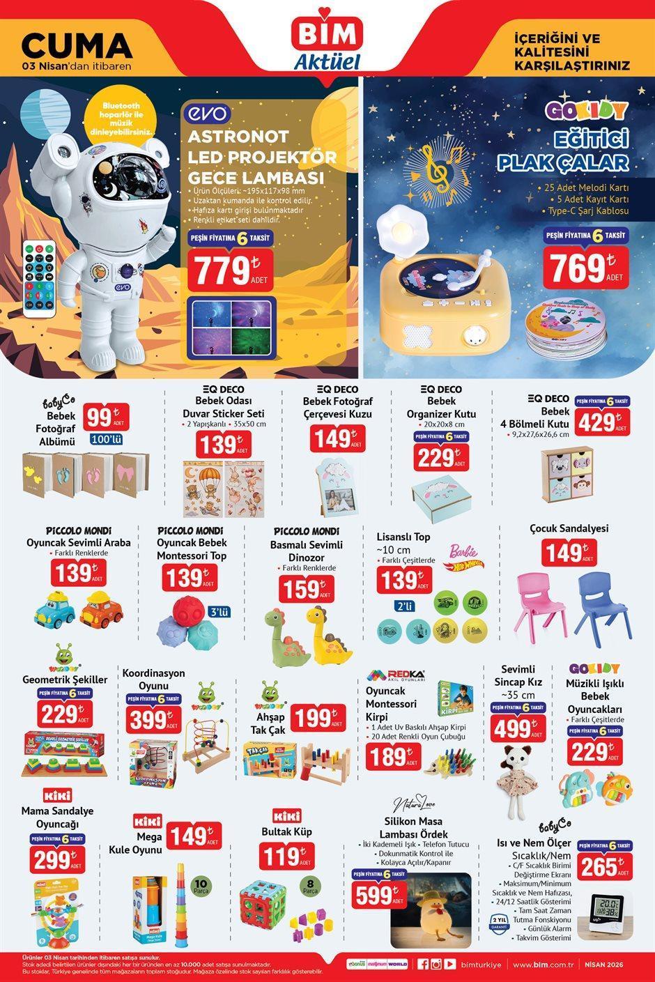 3 NİSAN CUMA BİM AKTÜEL ÜRÜNLER KATALOĞU