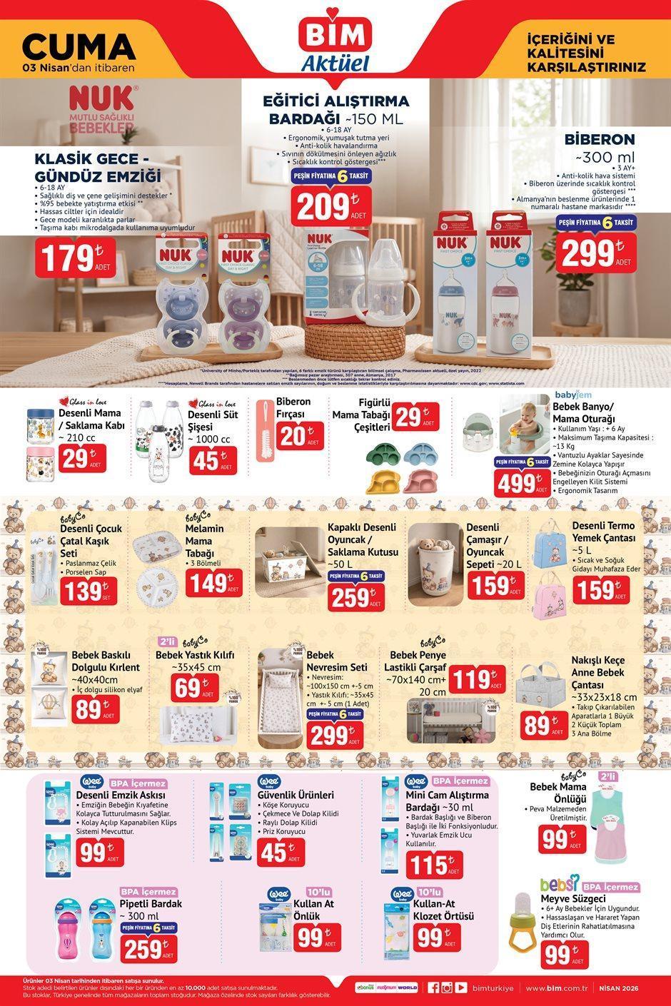 3 NİSAN CUMA BİM AKTÜEL ÜRÜNLER KATALOĞU