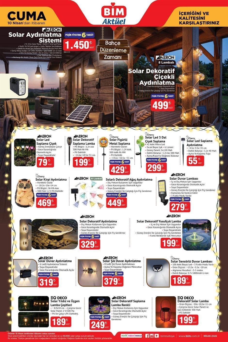 10 NİSAN CUMA BİM AKTÜEL KATALOĞU