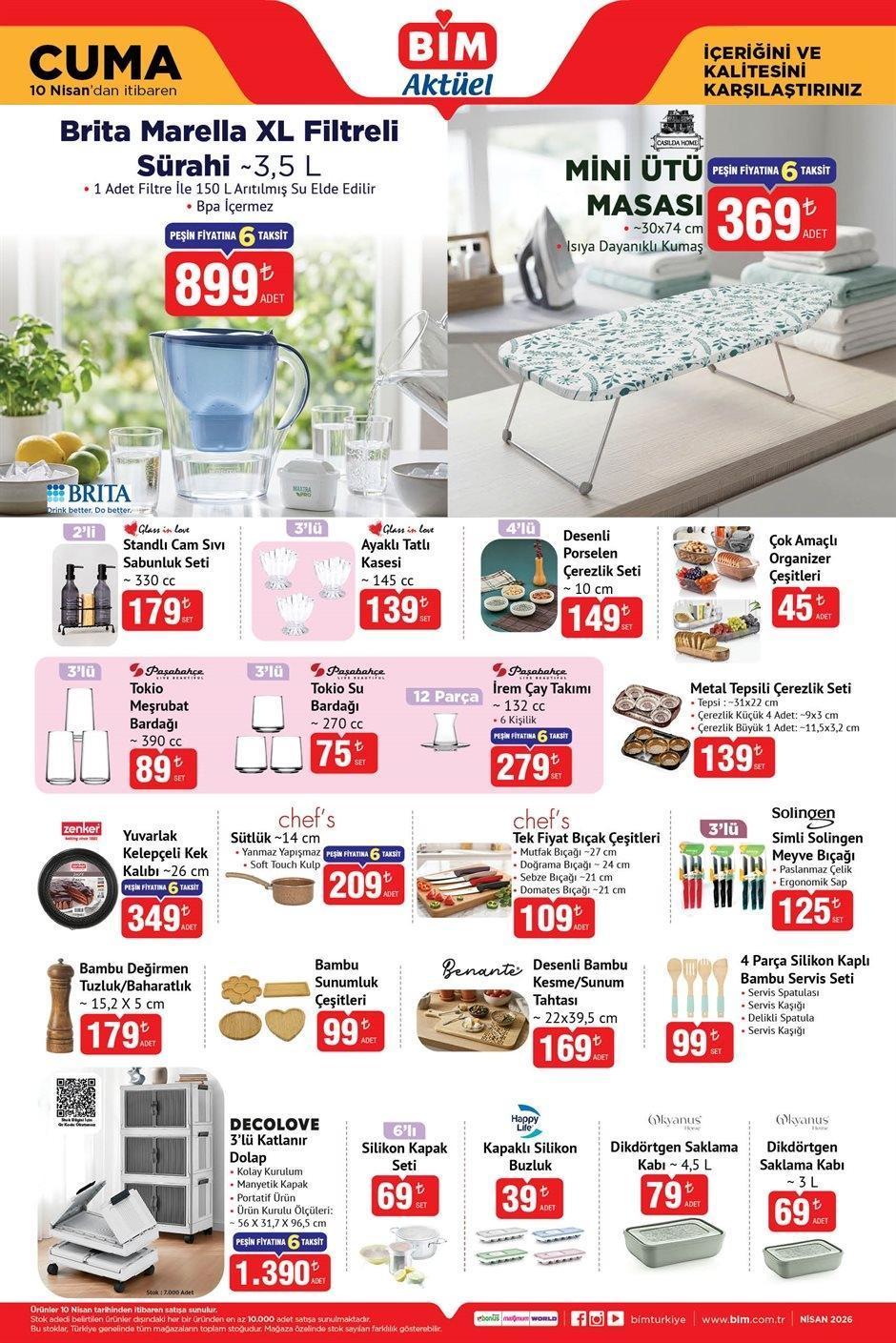 10 NİSAN CUMA BİM AKTÜEL KATALOĞU