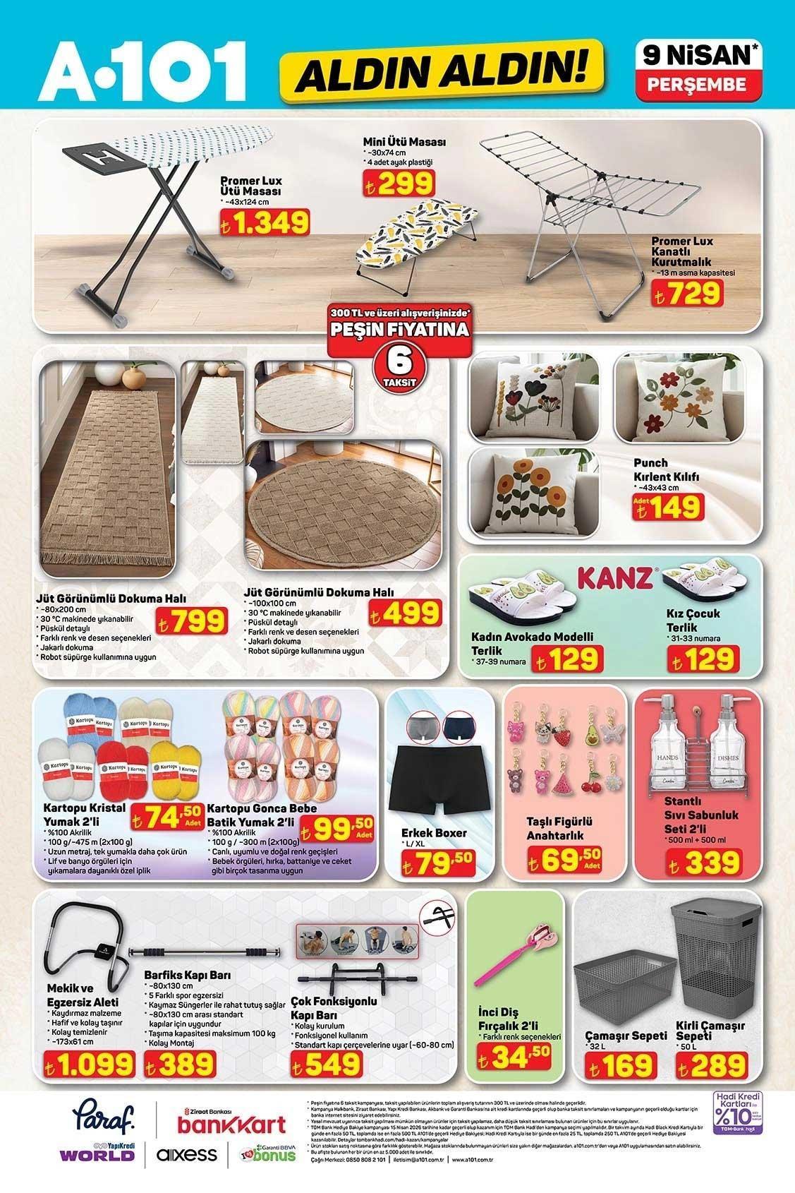 9 NİSAN PERŞEMBE A101 AKTÜEL KATALOĞU 9 NİSAN PERŞEMBE A101 AKTÜEL KATALOĞU