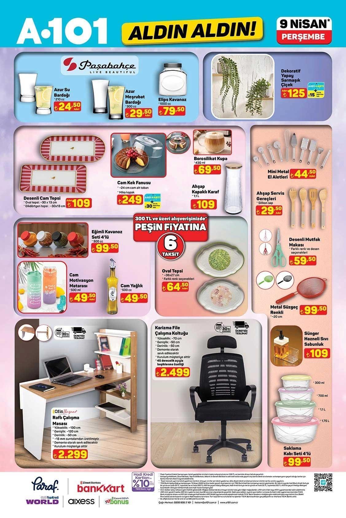 9 NİSAN PERŞEMBE A101 AKTÜEL KATALOĞU 9 NİSAN PERŞEMBE A101 AKTÜEL KATALOĞU