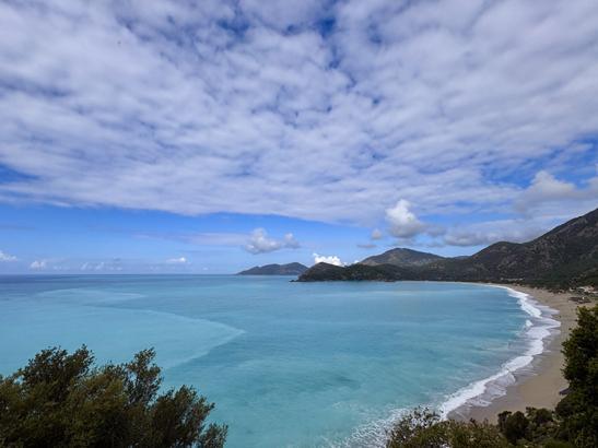 Ölüdeniz’in rengi bir anda turkuaza döndü Yağış sonrası ortaya çıkan manzara havadan görüntülendi