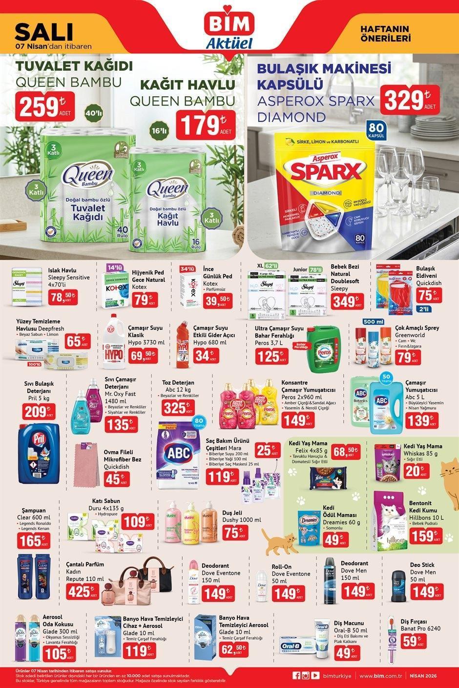 7 NİSAN SALI BİM AKTÜEL KATALOĞU