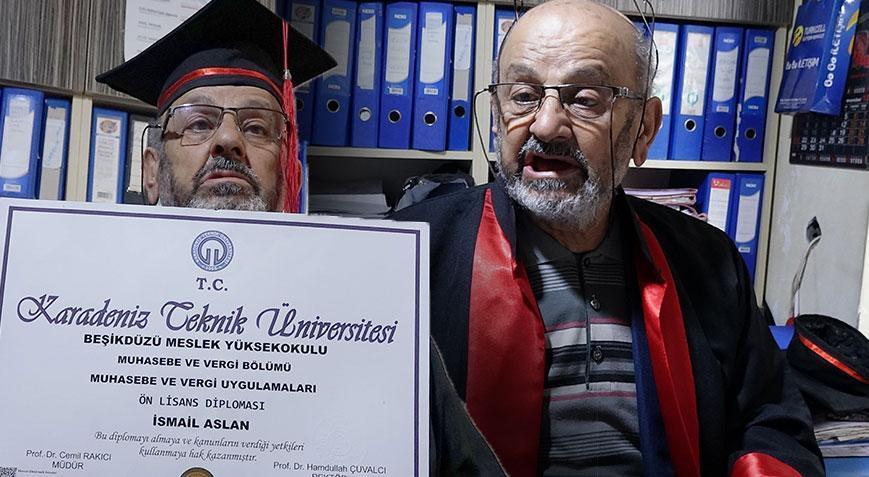 77 yaşında üniversiteyi bitirdi! ‘Sınıfta bana dede diyorlardı’